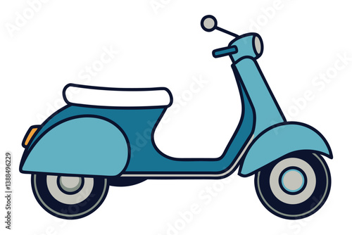  scooter silhouette vector art, modern sooty icon.