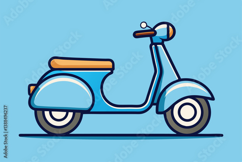  scooter silhouette vector art, modern sooty icon.