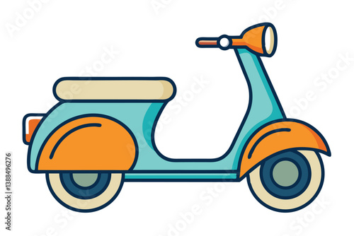  scooter silhouette vector art, modern sooty icon.