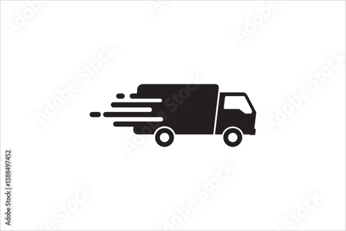 Fast delivery truck icon. Fast shipping. Design for website and mobile apps. Vector illustration.