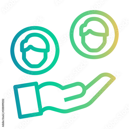 hiring Line Gradient Icon