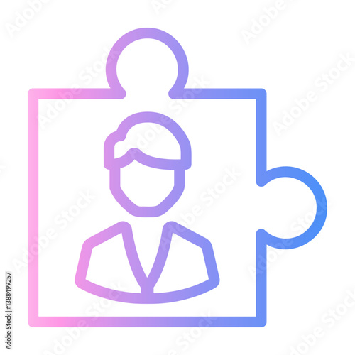 puzzle Line Gradient Icon