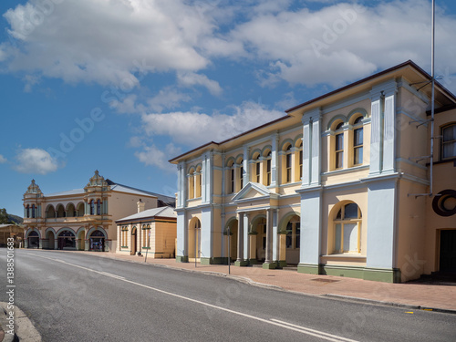 Main Street of the town of Zeehan - an historic mining town in Tasmania