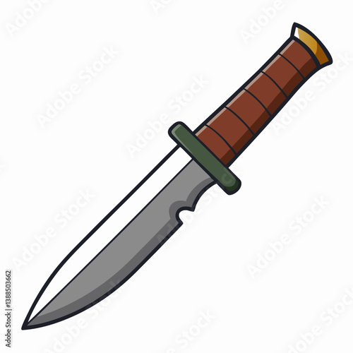 hunting knife isolated on white