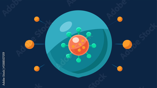 Nanoparticles in Action A magnified view of vibrant nanoparticles floating within a gellike mask demonstrating their active properties with glowing effects to highlight their