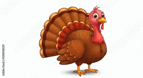 turkey cartoon isolated on white background