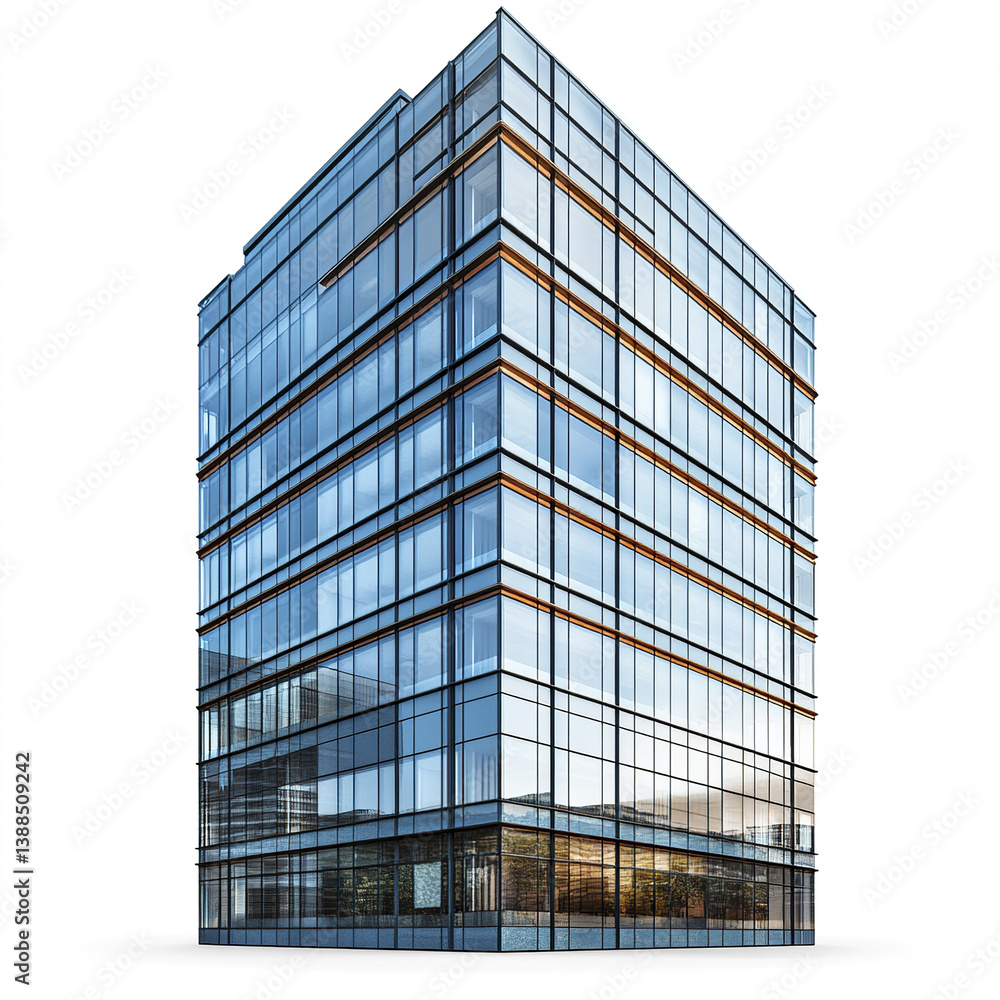 modern glass building isolated on white background modern glass building isolated on white background