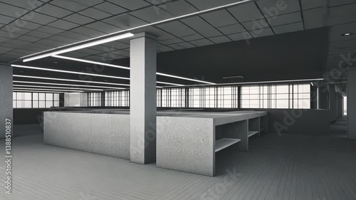 Modern Office Corner With Mock up Wall and Open Layout for Design Generative AI