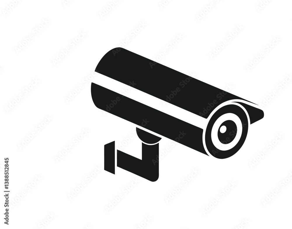 a vector illustration of a security camera on white background..eps a vector illustration of a security camera on white background..eps