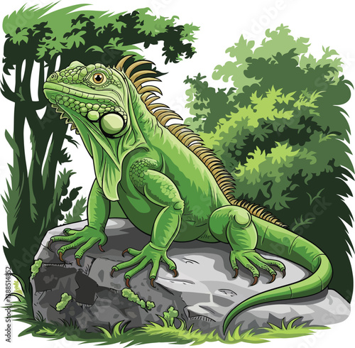 a illustrator vector lguana