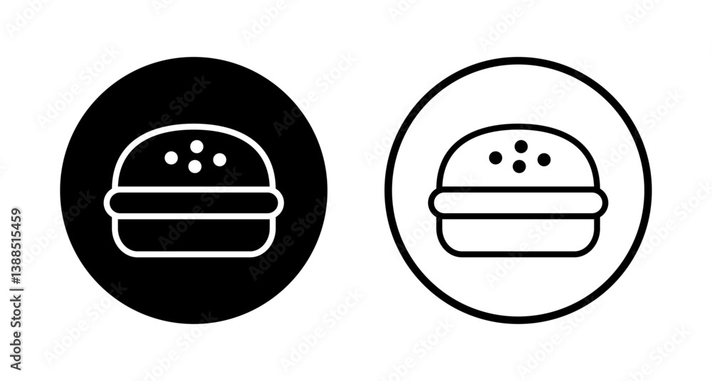 Fototapeta premium Burger icon logo design. burger sign and symbol. hamburger