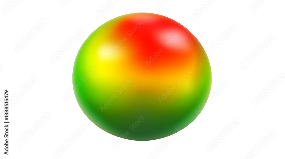 3D Abstract Sphere With Red And Green Color Gradient On Transparent Background 3D Abstract Sphere With Red And Green Color Gradient On Transparent Background