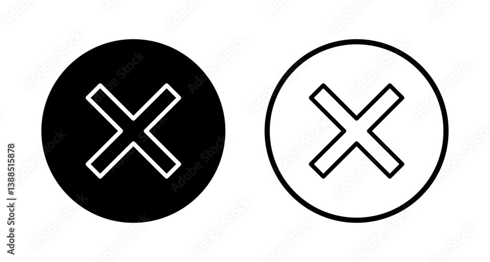 Obraz premium Close icon logo design. Delete sign and symbol. cross sign