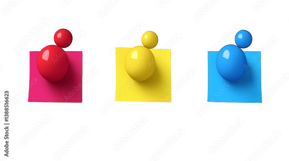 3D Abstract Composition Of Colorful Geometric Shapes And Liquid Drops Illustration 3D Abstract Composition Of Colorful Geometric Shapes And Liquid Drops Illustration