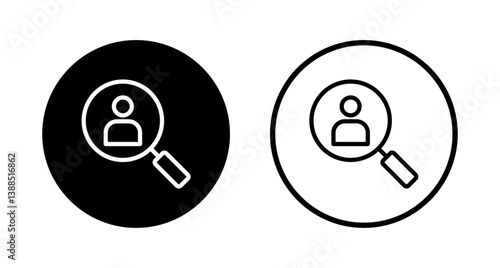 Hiring icon logo design. Search job vacancy sign and symbol. Human resources concept. Recruitment