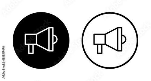 Megaphone icon logo design. Loudspeaker sign and symbol