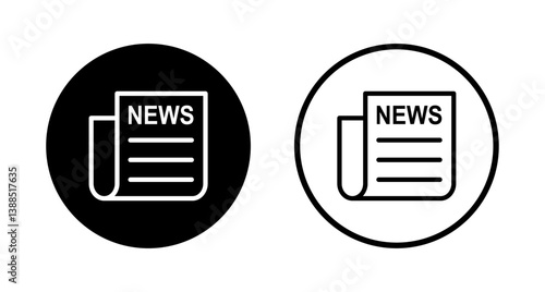 Newspaper icon logo design. news paper sign and symbolign