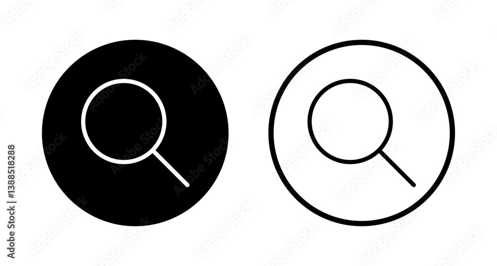 Search icon logo design. search magnifying glass sign and symbol Search icon logo design. search magnifying glass sign and symbol