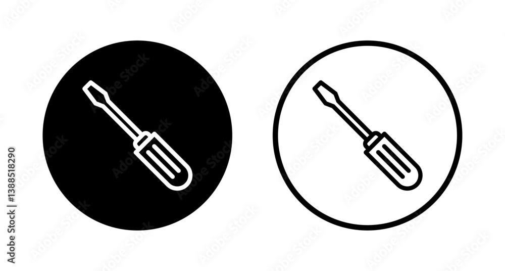 Screwdriver icon logo design. tools sign and symbol Screwdriver icon logo design. tools sign and symbol