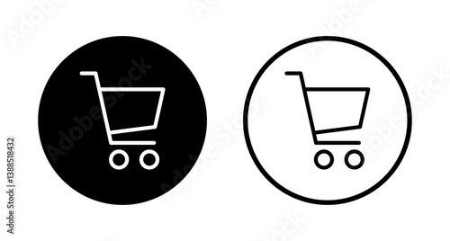 Shopping icon logo design. Shopping cart sign and symbol. Trolley icon