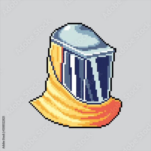 Pixel art illustration Hazmat Helmet. Pixelated Safety Helmet. Protective Safety Hazmat Helmet Icon pixelated for the pixel art game and icon for website and video game. old school retro.