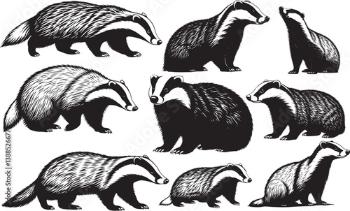 Badger Silhouettes