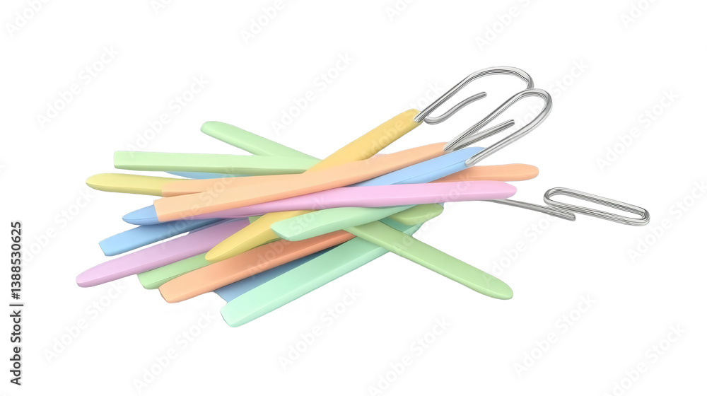 3D Render of Pastel Colored Geometric Shapes with Transparent Background 3D Render of Pastel Colored Geometric Shapes with Transparent Background