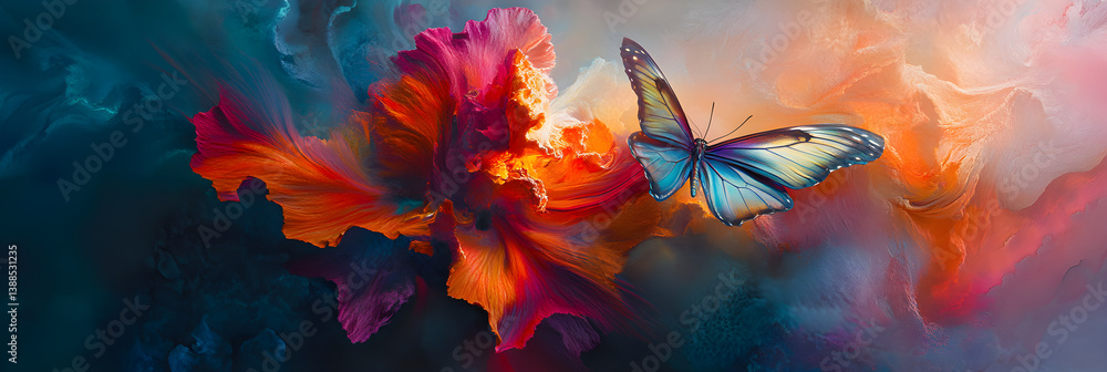 The Ephemeral Harmony of Butterfly and Bloom: A Dance of Nature's Colors and Intricacies