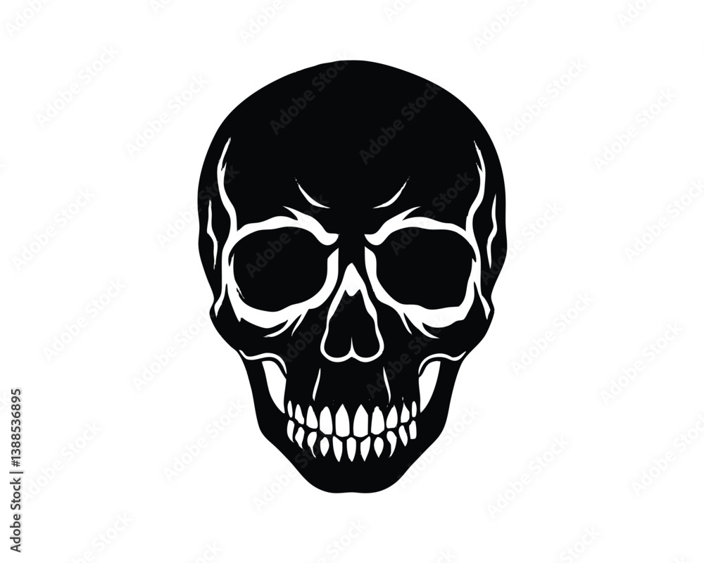 Fototapeta premium Skull isolated on white background