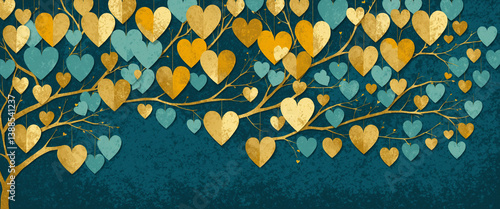 heart tree illustration wit...