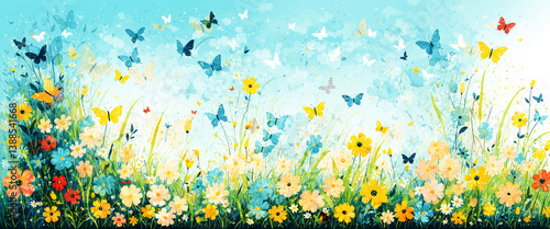 butterfly flower meadow