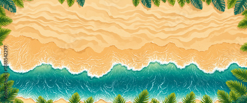 tropical beach overhead