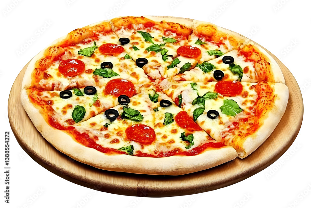 Delicious Pizza Photo with Pepperoni Cheese and Fresh Ingredients Delicious Pizza Photo with Pepperoni Cheese and Fresh Ingredients