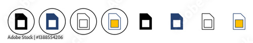 Sim card icon vector. dual sim card icon vector