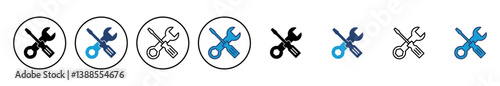 Repair tools icon vector. tool icon vector. setting icon vector. Wrench and screwdriver. support, Service