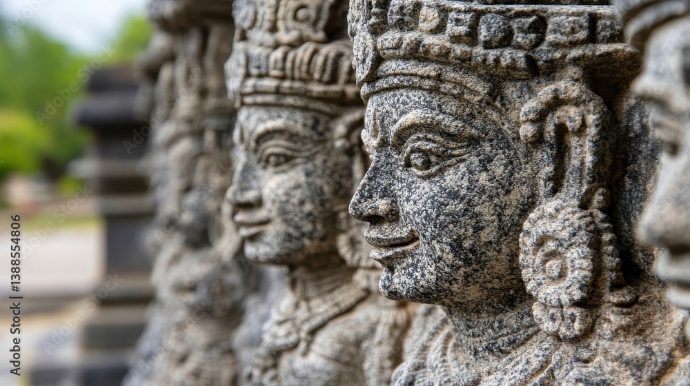 Ancient Stone Carvings Display Ancient Stone Carvings Display