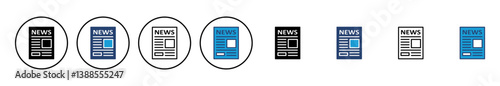 Newspaper icon vector. news paper vector sign