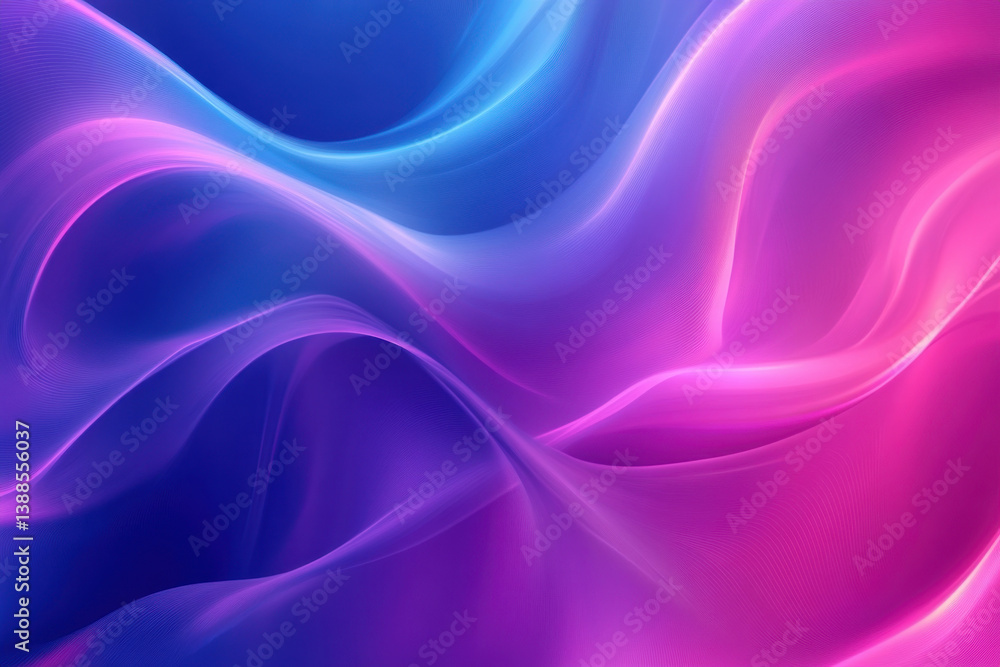 Fototapeta premium Colorful Abstract Wave Patterns in Blue and Pink Hues