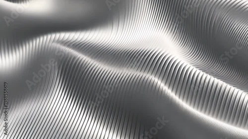 Wallpaper Mural Elegant Silver Metallic Wavy Background, Perfect for Modern Designs and Animations Torontodigital.ca