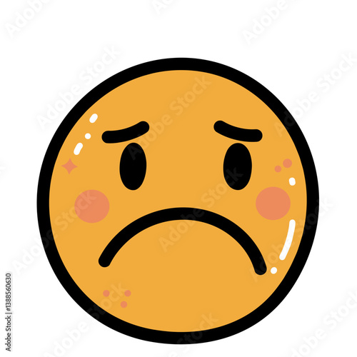Sad Face Alert – Expressive Warning Icon for UI Errors and System Notifications