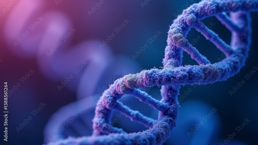 Abstract DNA Molecule Helix Structure
