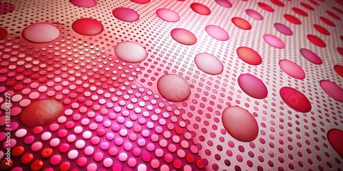 Abstract Pink Textured Surface with Varied Sized Circles and a Dotted Background