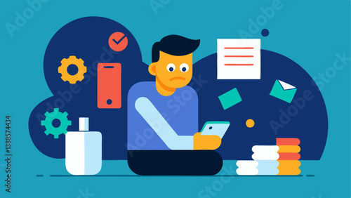 Gig Economy Exploitation A gig worker looking at a lowpaying job offer on a phone surrounded by expenses illustrating the financial instability faced in the gig economy.