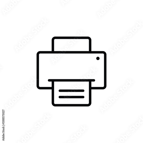Printer line icon. Print icon symbol vector