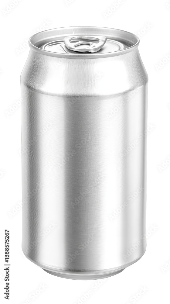 Isolated Realistic 3D Illustration Of A Shiny Metal Can With Transparent Background Isolated Realistic 3D Illustration Of A Shiny Metal Can With Transparent Background