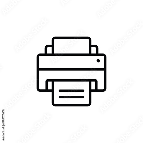 Printer line icon. Print icon symbol vector