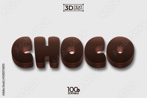 Choco 3d text effect