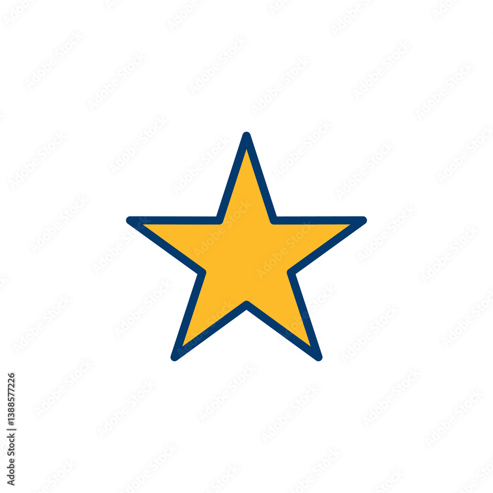 Fototapeta premium Star Icon vector isolated on white background. Star vector icon. Rating symbol