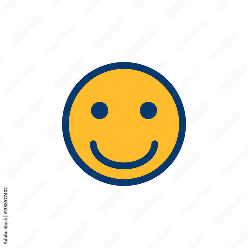 Fototapeta premium Smile icon vector isolated on white background. Smile vector icon. Emoticon Icon vector. Emoji