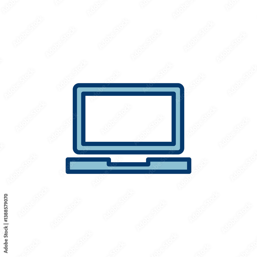 Laptop icon vector isolated on white background. Laptop vector icon Laptop icon vector isolated on white background. Laptop vector icon